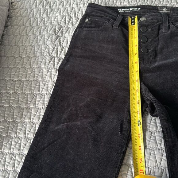 AG Isabelle Button-Up High-Rise Straight Cut Black Corduroy Jeans. Size 25 - Picture 6 of 10